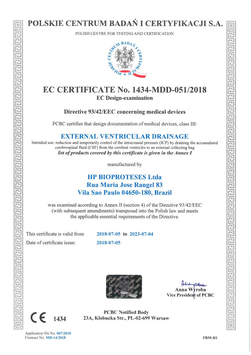Certificado CE DVE 01 - Hpbio