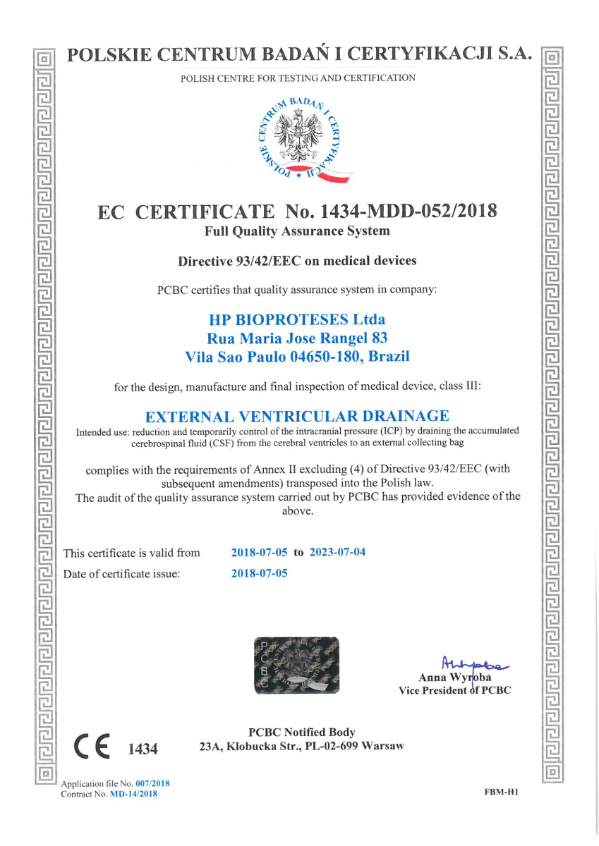 Certificado CE DVE 03 - Hpbio